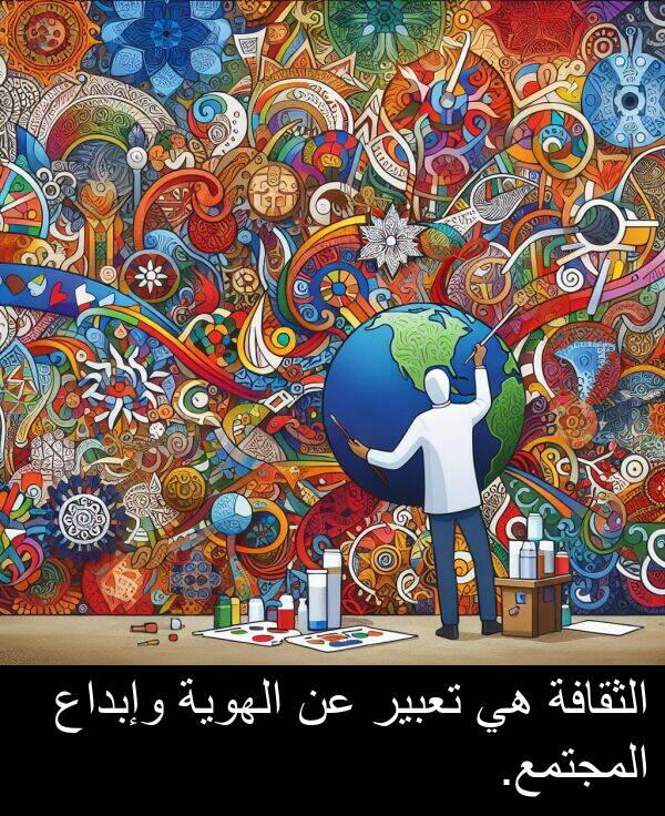 وإبداع: الثقافة هي تعبير عن الهوية وإبداع المجتمع.