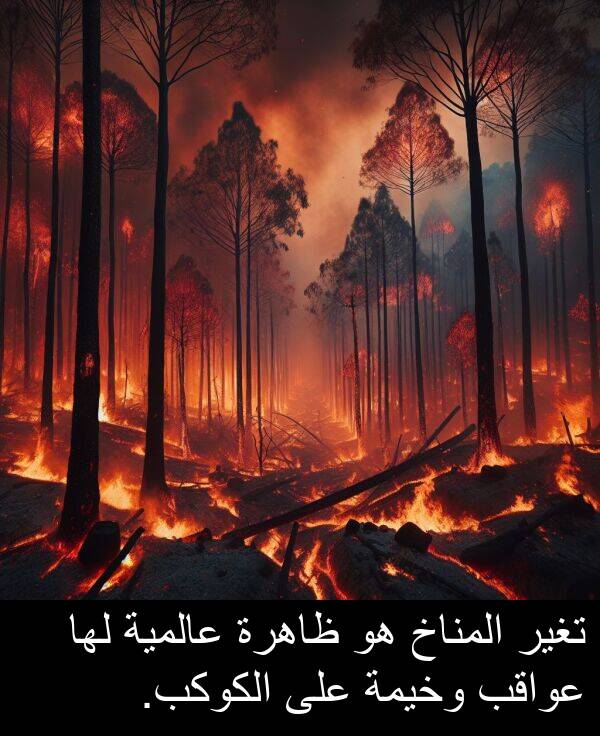 عالمية: تغير المناخ هو ظاهرة عالمية لها عواقب وخيمة على الكوكب.