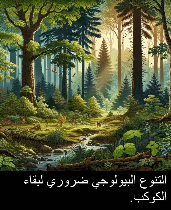 لبقاء: التنوع البيولوجي ضروري لبقاء الكوكب.