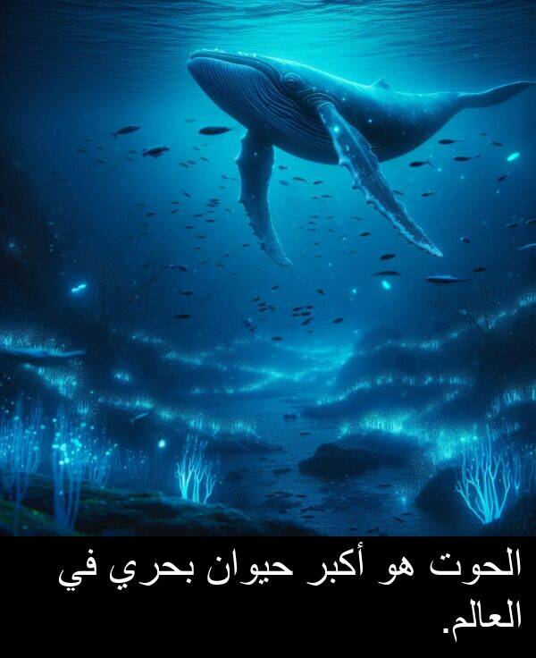 أكبر: الحوت هو أكبر حيوان بحري في العالم.