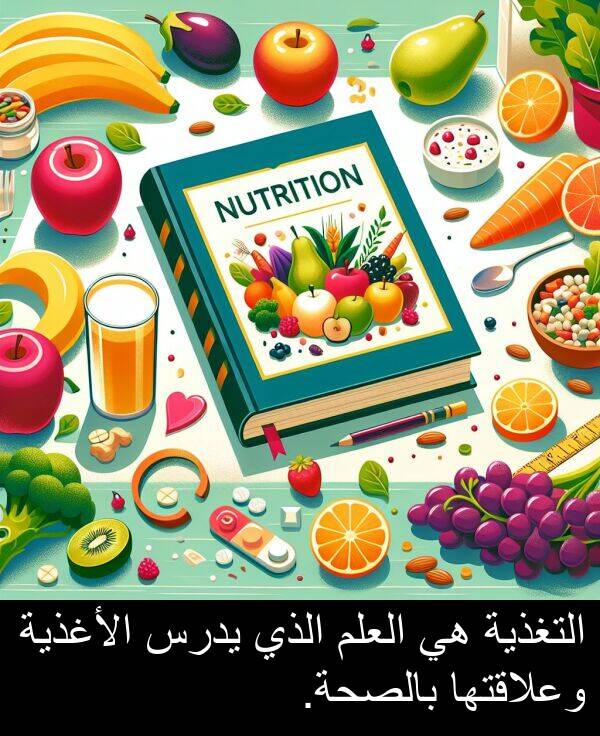 يدرس: التغذية هي العلم الذي يدرس الأغذية وعلاقتها بالصحة.