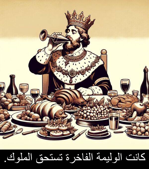 الملوك: كانت الوليمة الفاخرة تستحق الملوك.