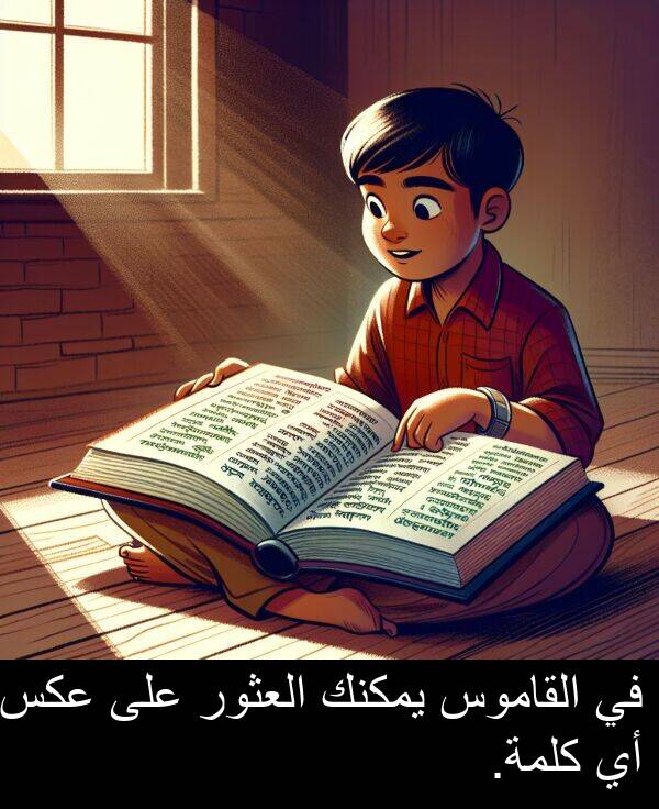 عكس: في القاموس يمكنك العثور على عكس أي كلمة.