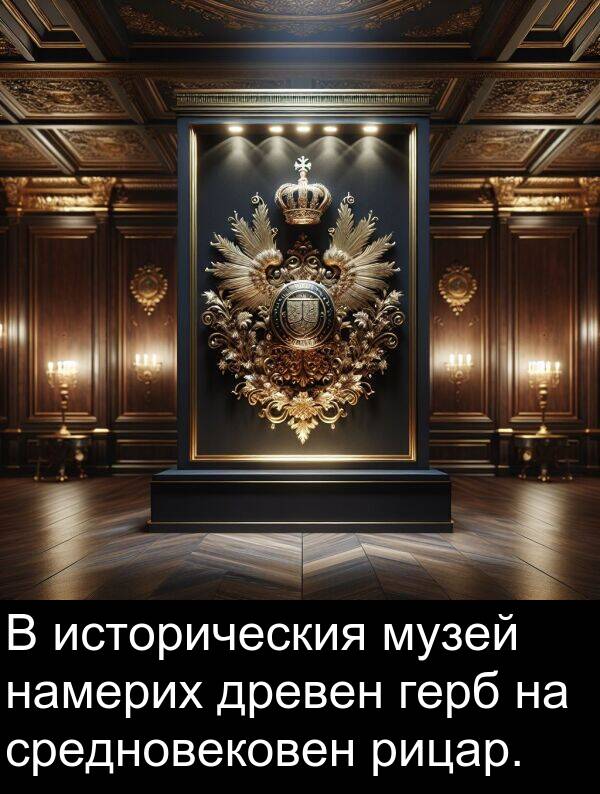 намерих: В историческия музей намерих древен герб на средновековен рицар.