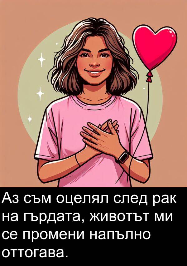 напълно: Аз съм оцелял след рак на гърдата, животът ми се промени напълно оттогава.