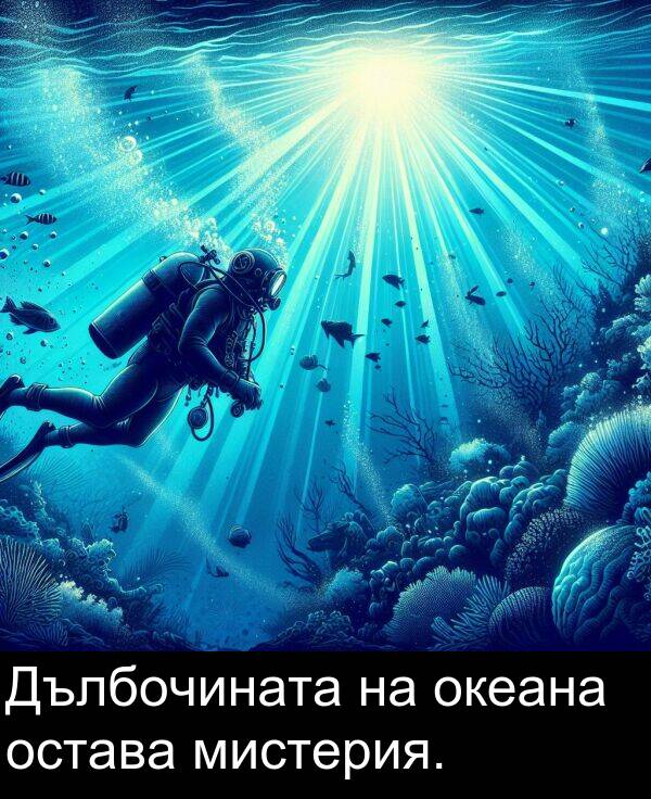 остава: Дълбочината на океана остава мистерия.