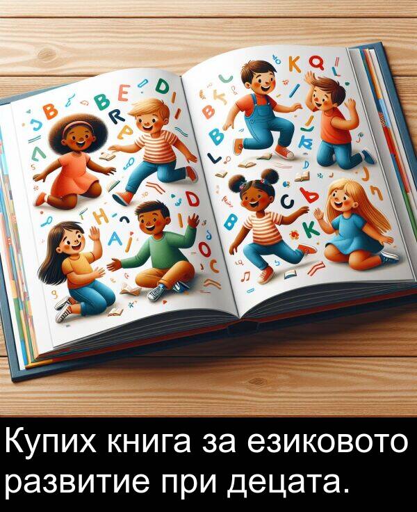 развитие: Купих книга за езиковото развитие при децата.