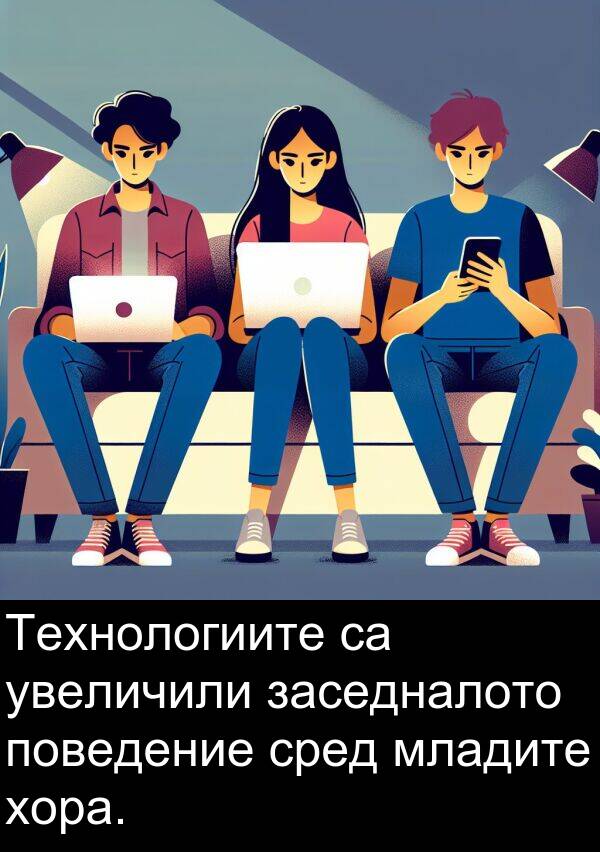 увеличили: Технологиите са увеличили заседналото поведение сред младите хора.