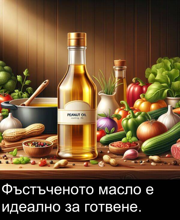 идеално: Фъстъченото масло е идеално за готвене.