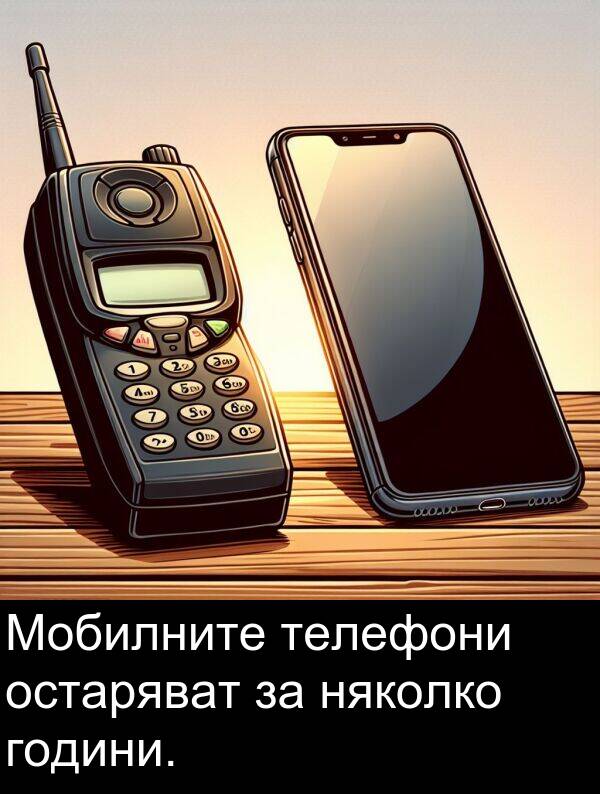 години: Мобилните телефони остаряват за няколко години.