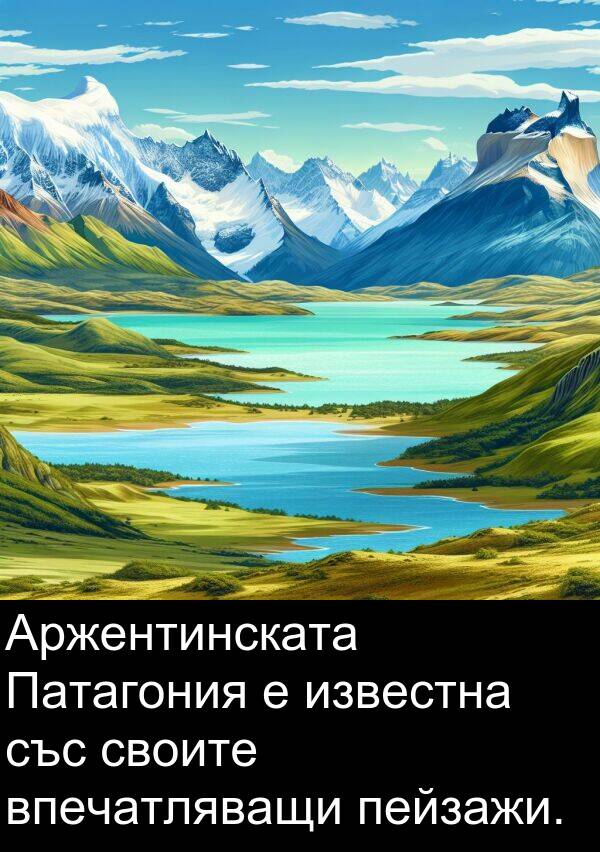 своите: Аржентинската Патагония е известна със своите впечатляващи пейзажи.