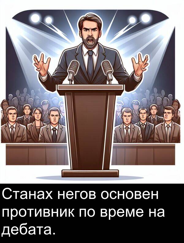 дебата: Станах негов основен противник по време на дебата.