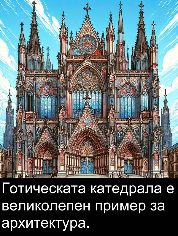 архитектура: Готическата катедрала е великолепен пример за архитектура.
