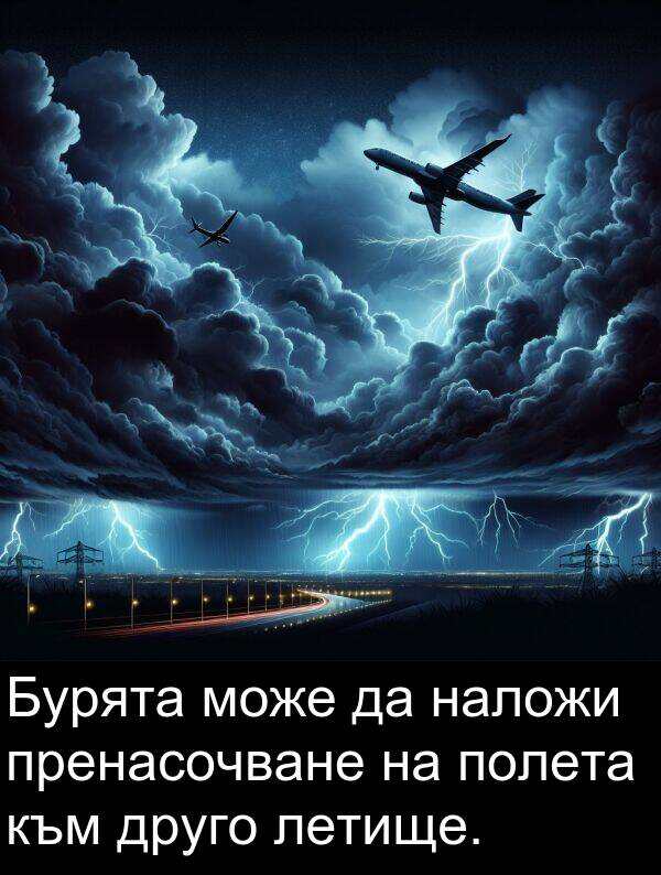 летище: Бурята може да наложи пренасочване на полета към друго летище.