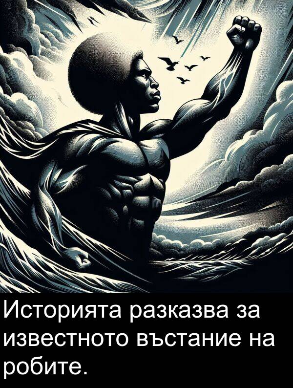 известното: Историята разказва за известното въстание на робите.