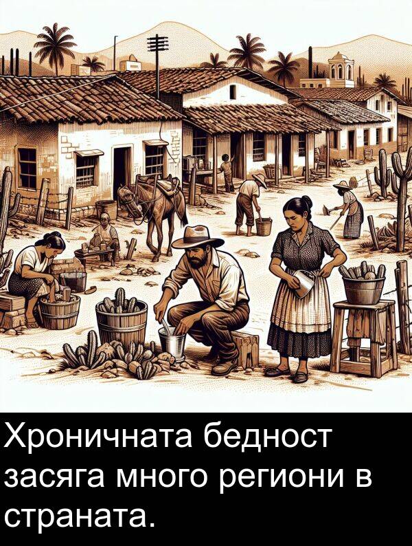 бедност: Хроничната бедност засяга много региони в страната.