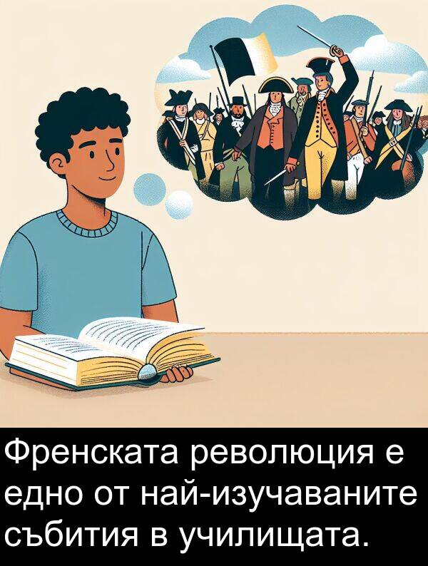 едно: Френската революция е едно от най-изучаваните събития в училищата.