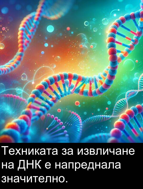 значително: Техниката за извличане на ДНК е напреднала значително.