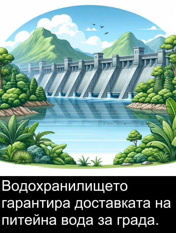 гарантира: Водохранилището гарантира доставката на питейна вода за града.
