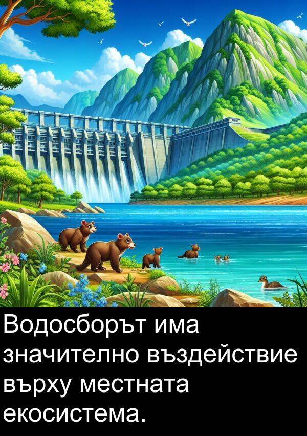екосистема: Водосборът има значително въздействие върху местната екосистема.
