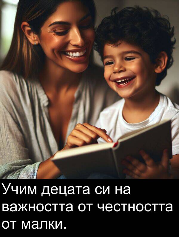 малки: Учим децата си на важността от честността от малки.
