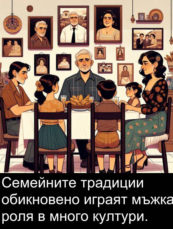 традиции: Семейните традиции обикновено играят мъжка роля в много култури.