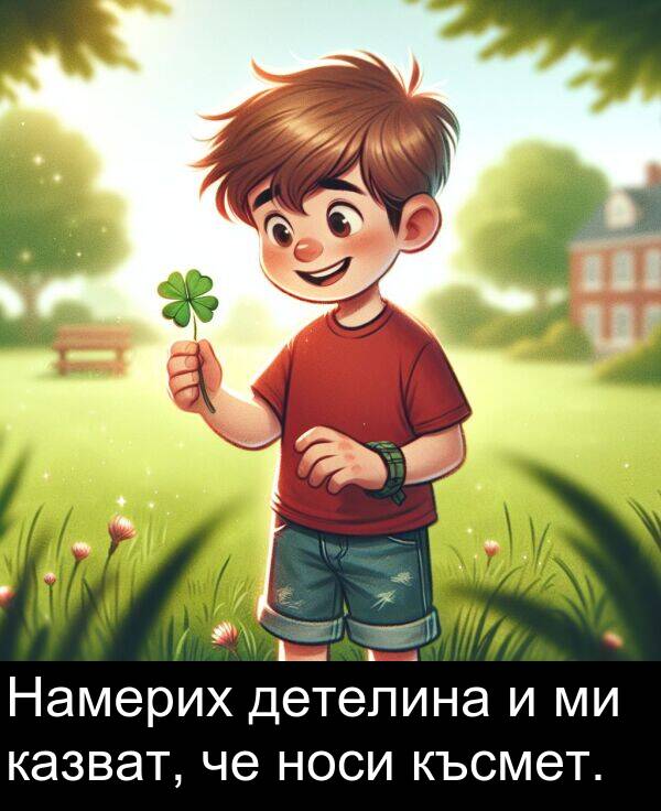 детелина: Намерих детелина и ми казват, че носи късмет.