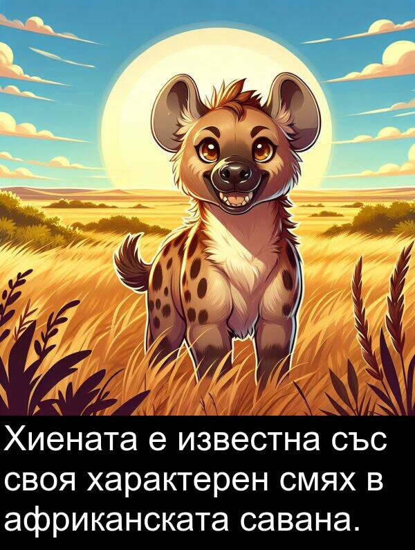 савана: Хиената е известна със своя характерен смях в африканската савана.