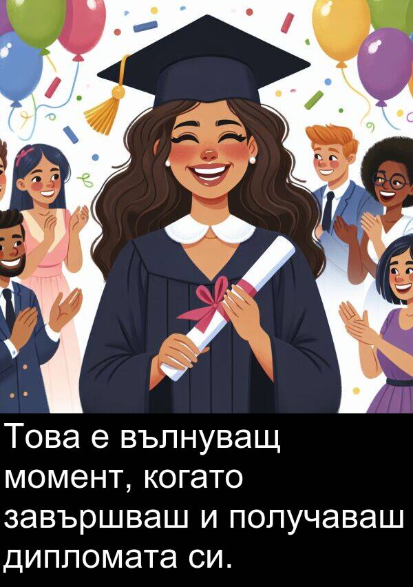 завършваш: Това е вълнуващ момент, когато завършваш и получаваш дипломата си.
