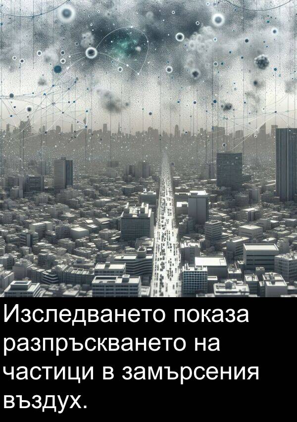 частици: Изследването показа разпръскването на частици в замърсения въздух.