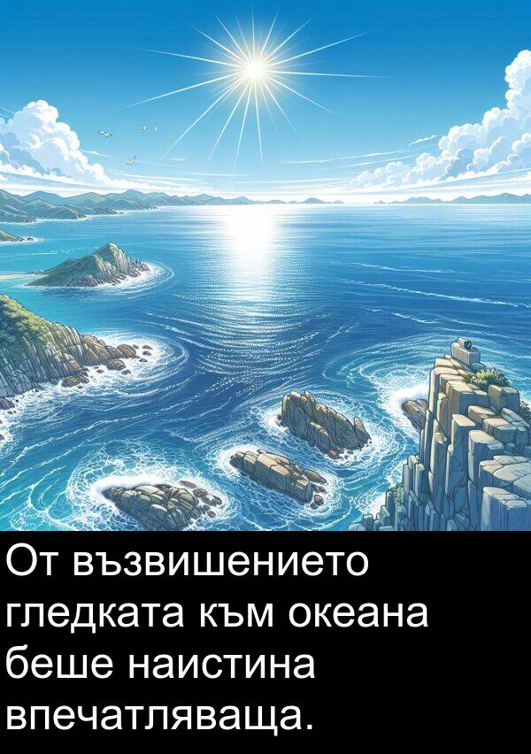 океана: От възвишението гледката към океана беше наистина впечатляваща.