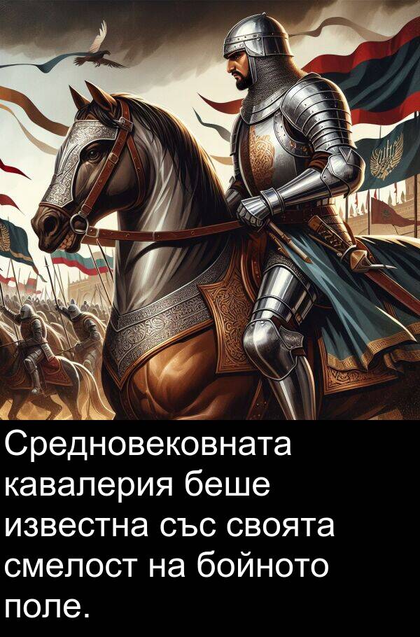 своята: Средновековната кавалерия беше известна със своята смелост на бойното поле.