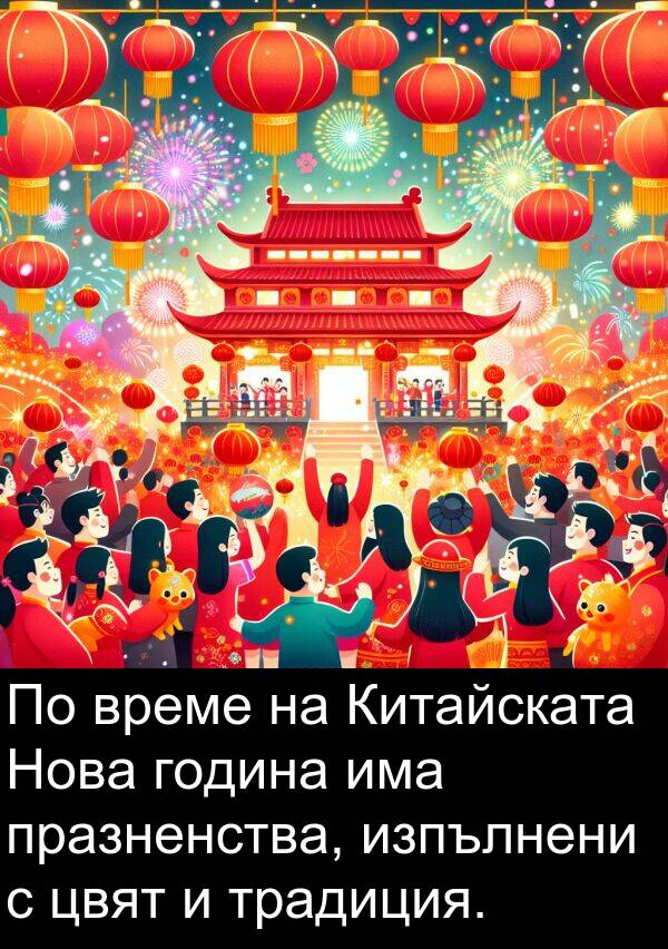изпълнени: По време на Китайската Нова година има празненства, изпълнени с цвят и традиция.