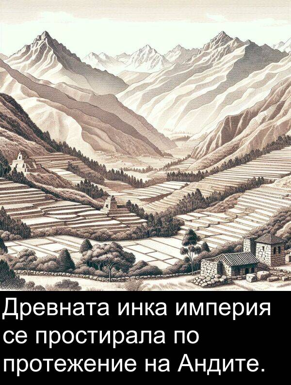 инка: Древната инка империя се простирала по протежение на Андите.