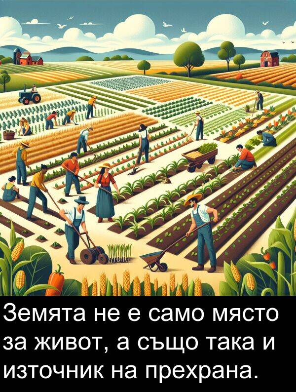 само: Земята не е само място за живот, а също така и източник на прехрана.