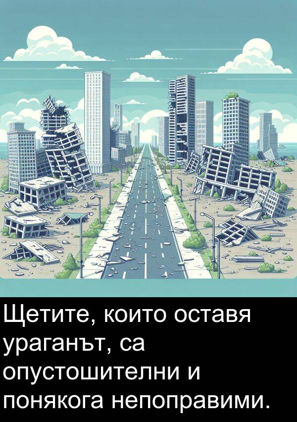 непоправими: Щетите, които оставя ураганът, са опустошителни и понякога непоправими.