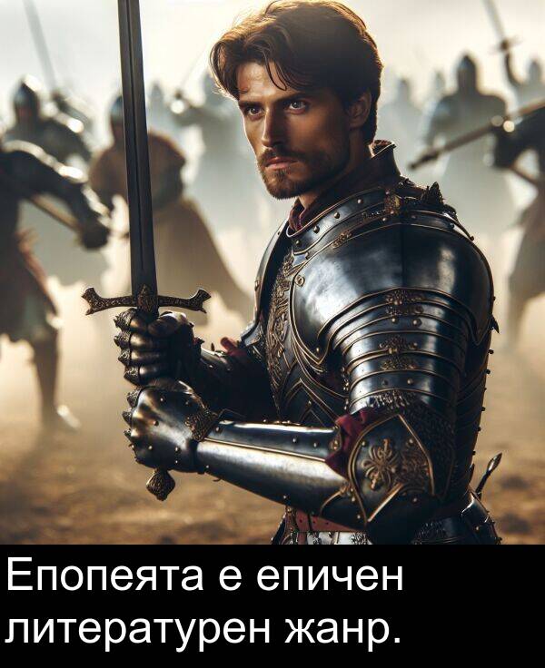 епичен: Епопеята е епичен литературен жанр.