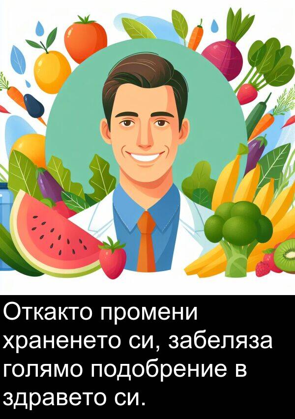 забеляза: Откакто промени храненето си, забеляза голямо подобрение в здравето си.