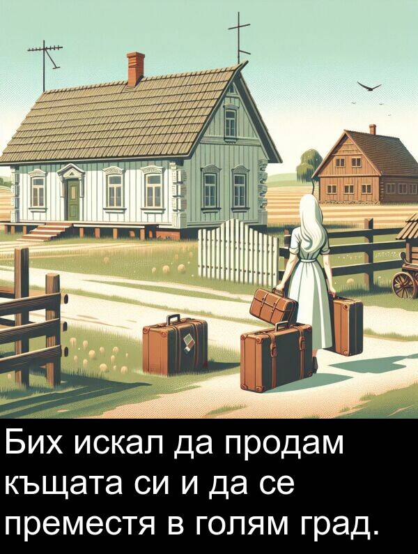 продам: Бих искал да продам къщата си и да се преместя в голям град.