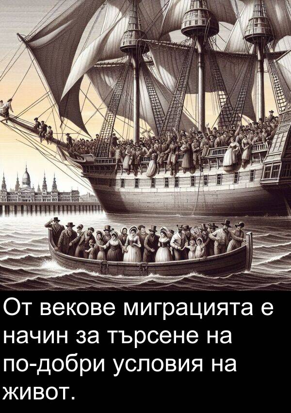 търсене: От векове миграцията е начин за търсене на по-добри условия на живот.