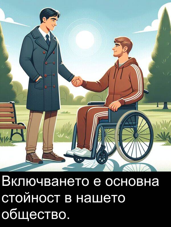 стойност: Включването е основна стойност в нашето общество.