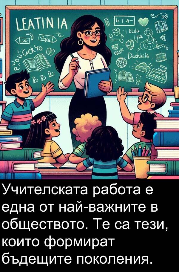 работа: Учителската работа е една от най-важните в обществото. Те са тези, които формират бъдещите поколения.