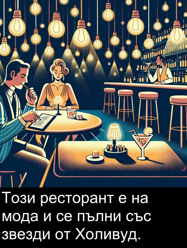 мода: Този ресторант е на мода и се пълни със звезди от Холивуд.