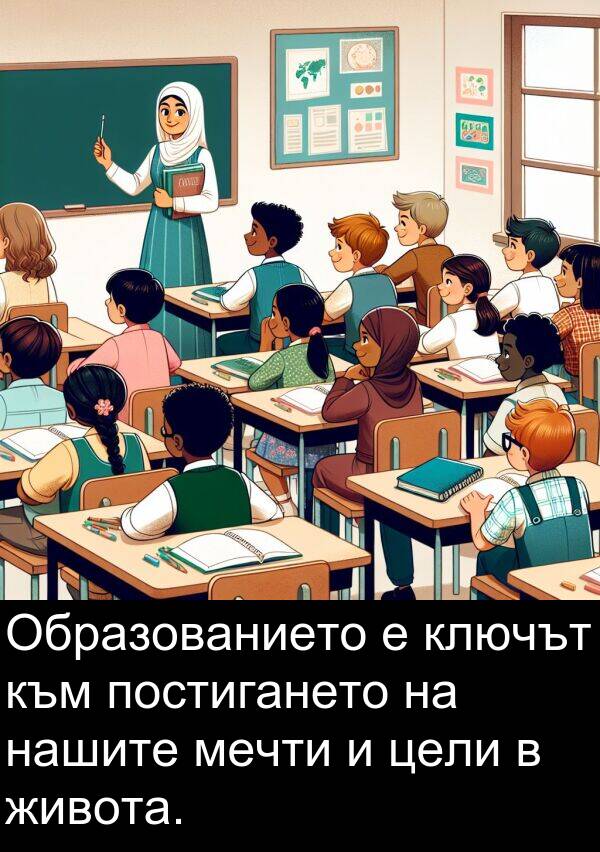 цели: Образованието е ключът към постигането на нашите мечти и цели в живота.