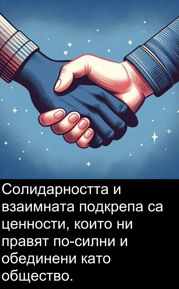 обединени: Солидарността и взаимната подкрепа са ценности, които ни правят по-силни и обединени като общество.