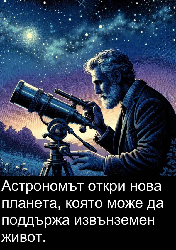 поддържа: Астрономът откри нова планета, която може да поддържа извънземен живот.