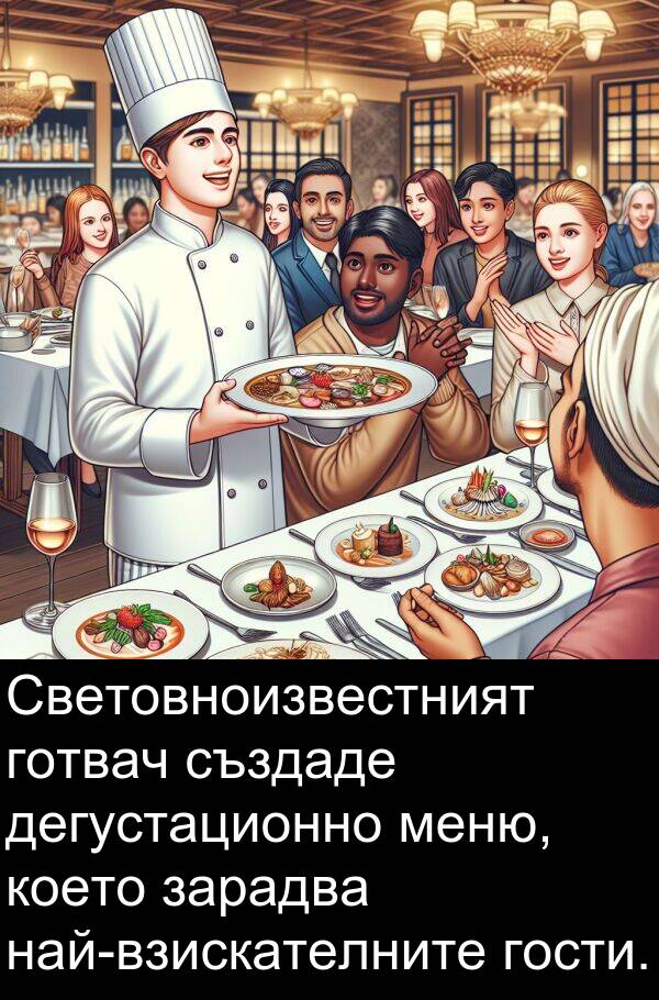 дегустационно: Световноизвестният готвач създаде дегустационно меню, което зарадва най-взискателните гости.