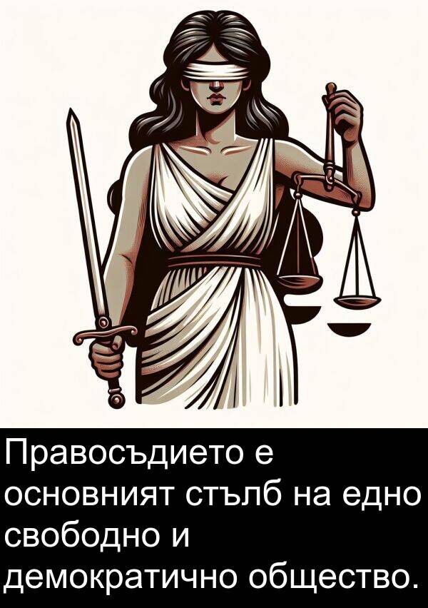 едно: Правосъдието е основният стълб на едно свободно и демократично общество.