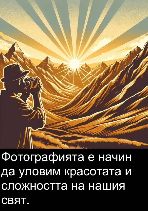 сложността: Фотографията е начин да уловим красотата и сложността на нашия свят.