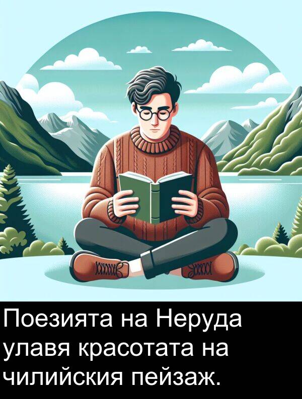 чилийския: Поезията на Неруда улавя красотата на чилийския пейзаж.